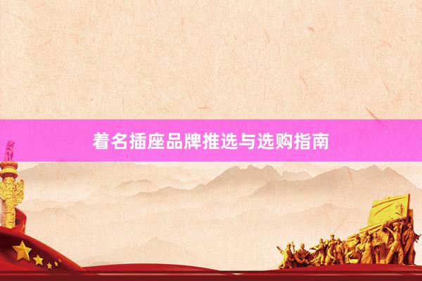 着名插座品牌推选与选购指南